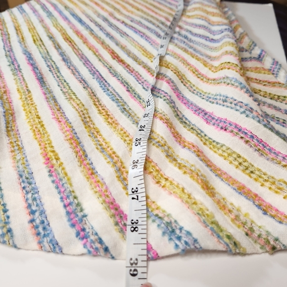 Lou & Grey Swing Dress Sleeveless Rainbow Stripe Pastel Spring Sz Large - Picture 9 of 9